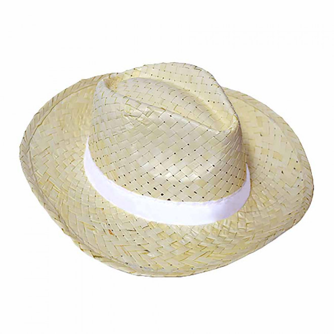 CHAPEAU DE PAILLE PERSONNALISABLE CLAIRE 'LUA EU' 8J - paille claire
