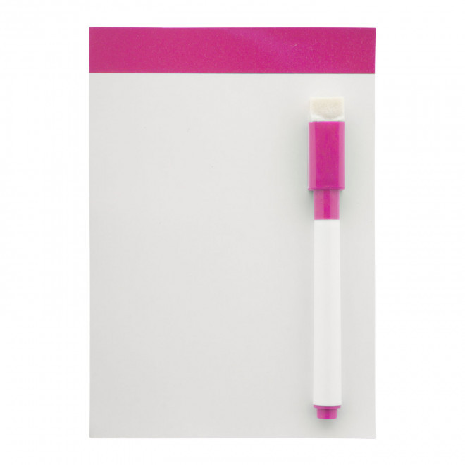 MINI TABLEAU BLANC AIMANTE PUBLICITAIRE 'SCRAPER' - rose