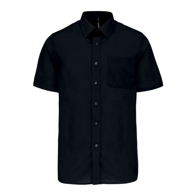 CHEMISE MANCHES COURTES PUBLICITAIRE HOMME 'KARIBAN' - noir