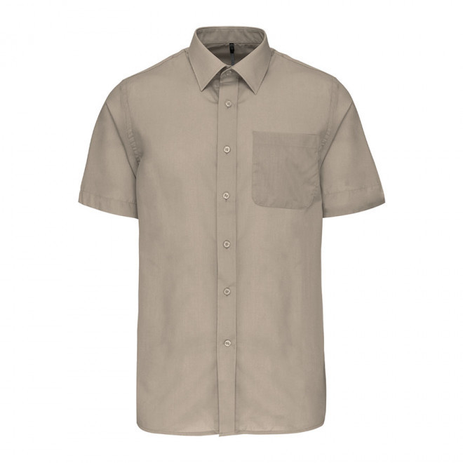 CHEMISE MANCHES COURTES PUBLICITAIRE HOMME 'KARIBAN' - beige