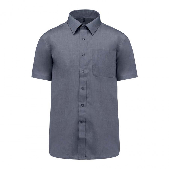 CHEMISE MANCHES COURTES PUBLICITAIRE HOMME 'KARIBAN' - gris