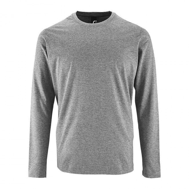 TEE-SHIRT PERSONNALISABLE HOMME ML 'IMPERIAL LSL' - gris chiné