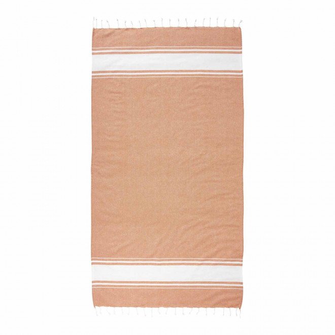 PAREO/FOUTA PERSONNALISABLE 'HORTENSE 150 RECYCLE' - orange
