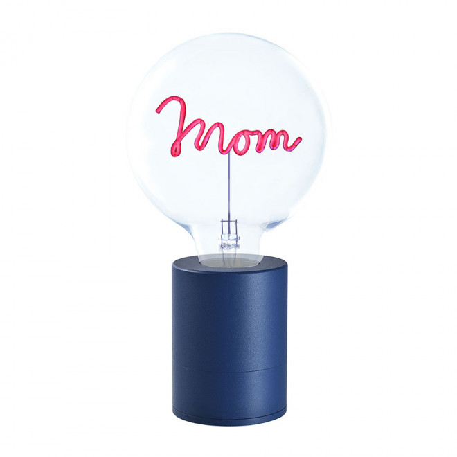 AMPOULE PERSONALISEE 1 LIGNE 'LAMPI' - bleu