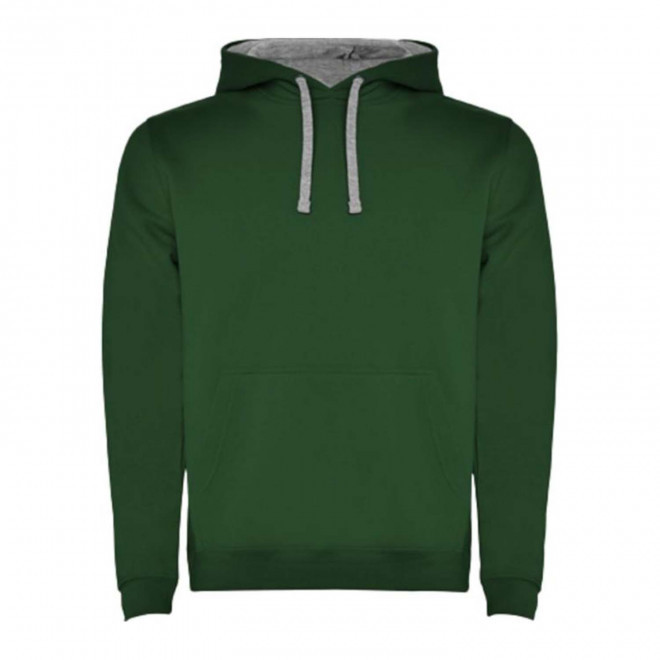 SWEAT-SHIRT A CAPUCHE PERSONNALISE MIXTE 'RAPHAEL' - vert/gris