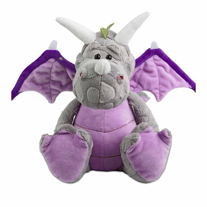 PELUCHE DRAGON PERSONNALISABLE 'ZOVA' - gris/violet
