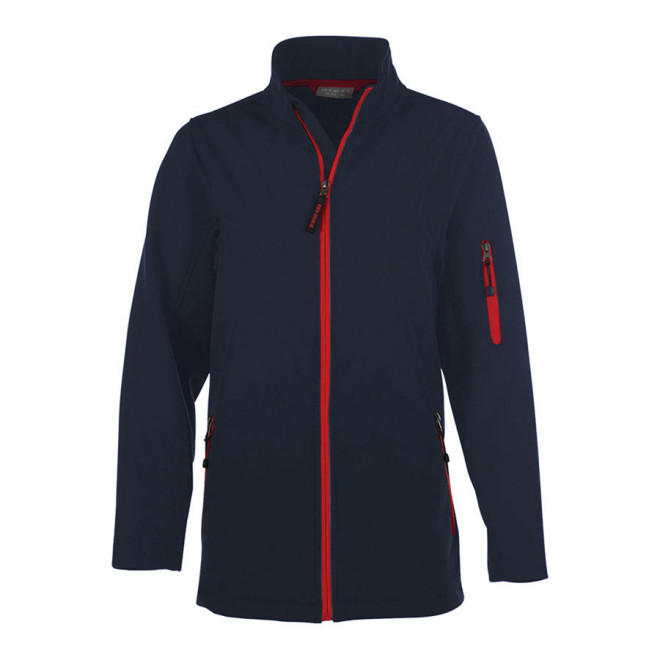 SOFTSHELL PERSONNALISABLE FEMME PEN DUICK 'ATLANTIC' - navy/red
