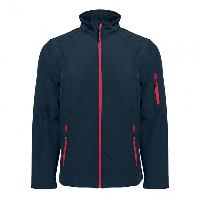 SOFTSHELL HOMME PERSONNALISABLE PEN DUICK 'ATLANTIC' - navy/red