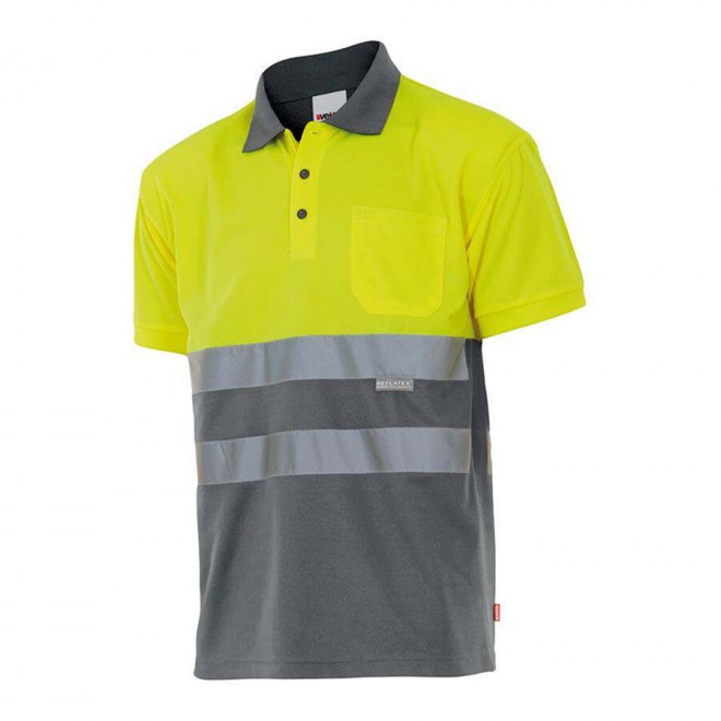TEE-SHIRT PERSONNALISE HV 'TILANO' - gris/fluo jaune