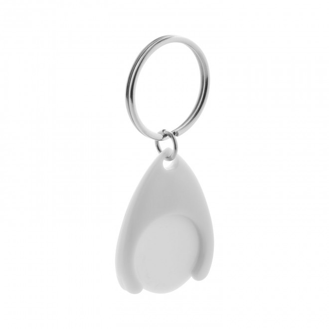 PORTE CLE JETON PERSONNALISABLE 'CATCHOS' - blanc