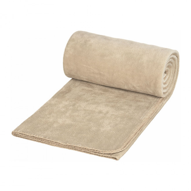 PLAID POLAIRE PERSONNALISABLE 'WEEK-END' - beige