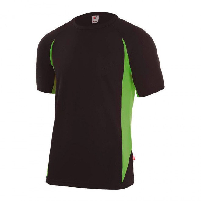 TEE-SHIRT PERSONNALISABLE BICOLORE 'MILERNO' - noir/vert