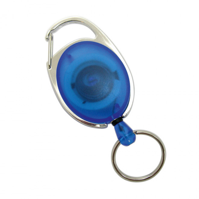 PORTE-BADGE PUBLICITAIRE CORDON DEROULANT 'PLAGNA' - bleu