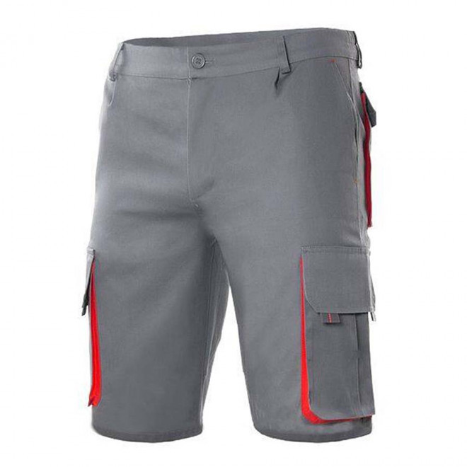 SHORT PERSONNALISABLE VELILLA 'CAPTURO' - grey/red
