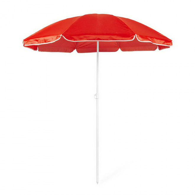 PARASOL PLAGE PERSONNALISABLE 150CM UNICOLOR 'PARISO' - rouge