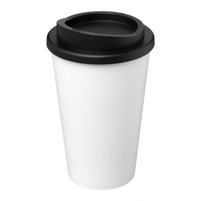 GOBELET PERSONNALISABLE ISO RECYCLE AMERICANO® 'IBON RECYCLE' - blanc/noir