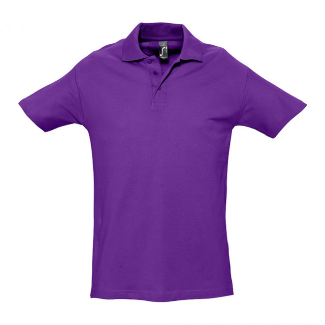 POLO PERSONNALISÉ HOMME 'SPRING' COULEUR 210 GR/M² - violet foncé