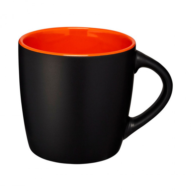 MUG PERSONNALISÉ EN CERAMIQUE 'COLLY' 4J - noir/orange
