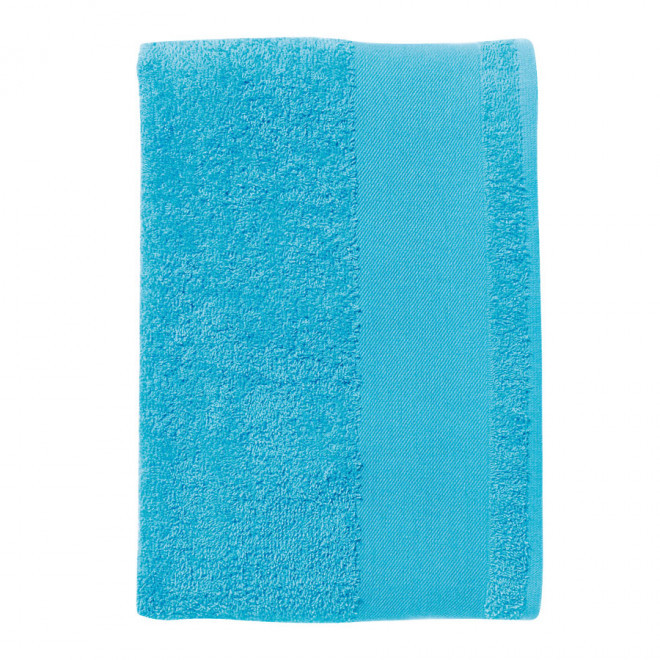 SERVIETTE DE BAIN PERSONNALISÉE COULEUR 70x140 CM 'ISLAND' - turquoise