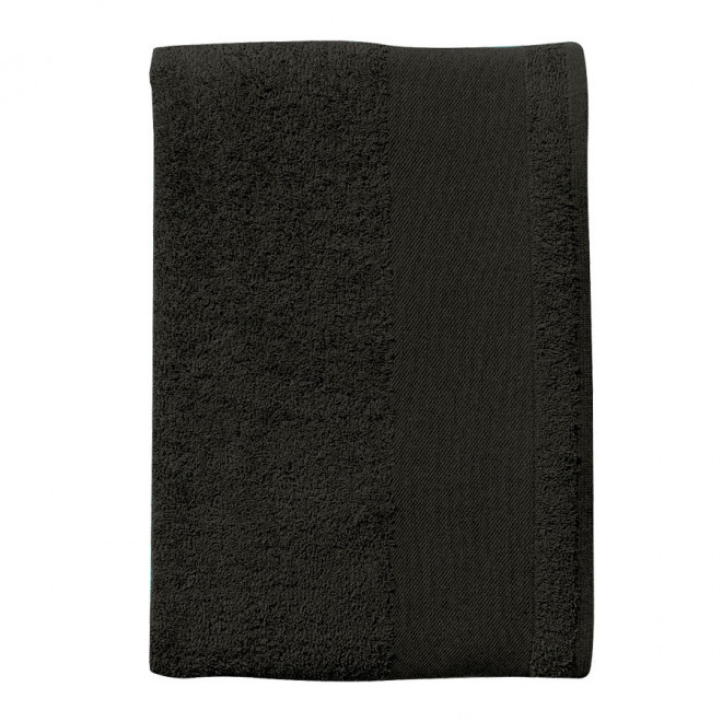 SERVIETTE DE BAIN PERSONNALISÉE COULEUR 70x140 CM 'ISLAND' - noir