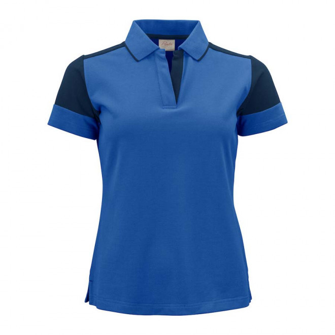 POLO PERSONNALISABLE FEMME BIO 'PRIMO' - cobalt/marine