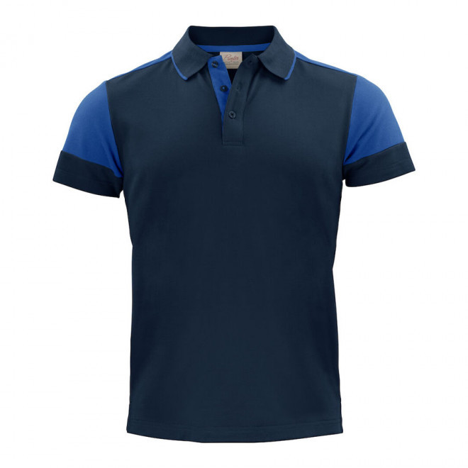POLO PERSONNALISABLE HOMME BIO 'PRIMO' - marine/cobalt