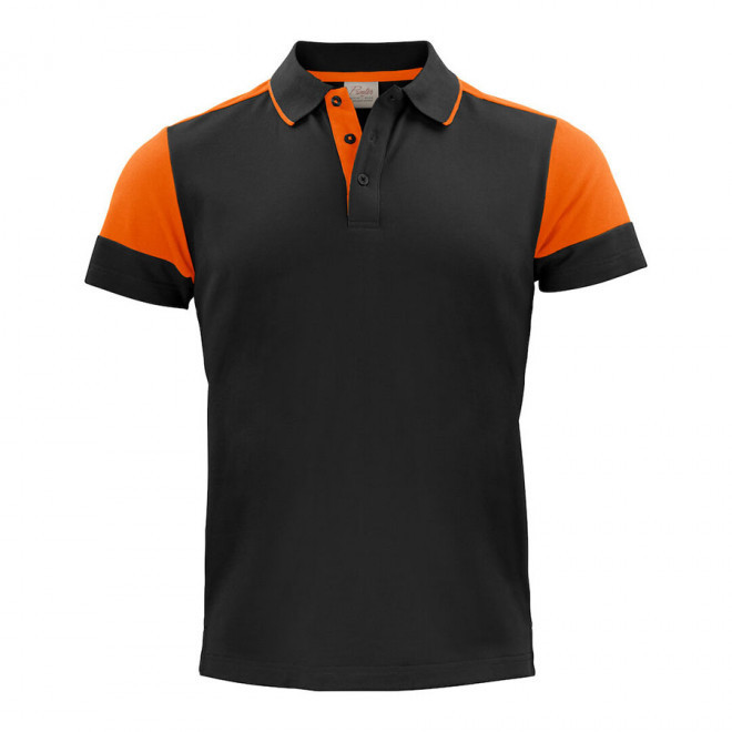 POLO PERSONNALISABLE HOMME BIO 'PRIMO' - noir/orange