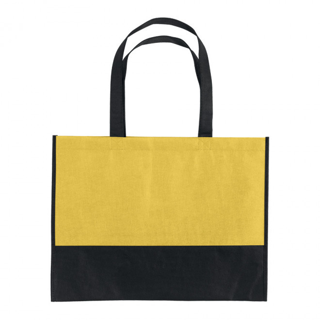 SAC SHOPPING PERSONNALISABLE 'ROMA' 80 GR/M² - jaune/noir