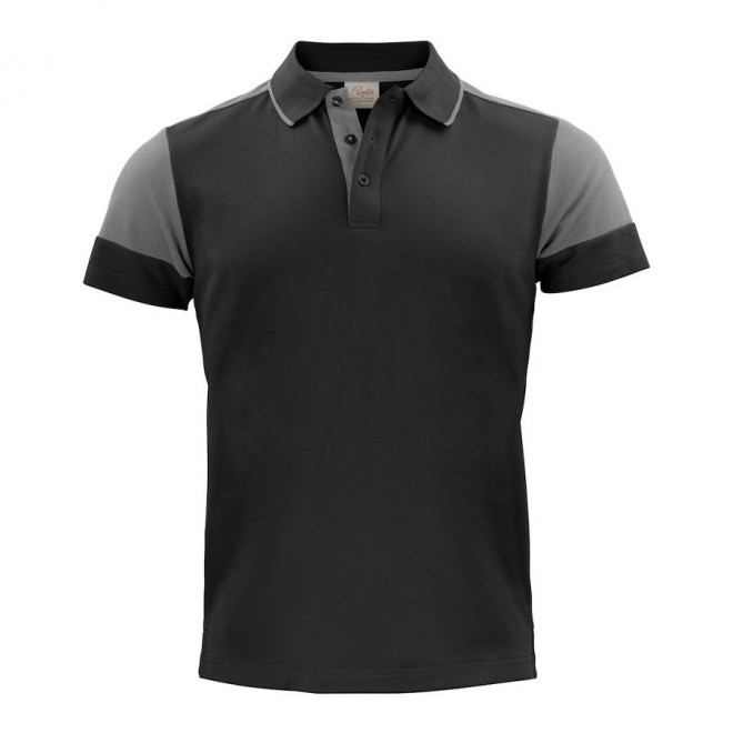POLO PERSONNALISABLE HOMME BIO 'PRIMO' - noir/gris