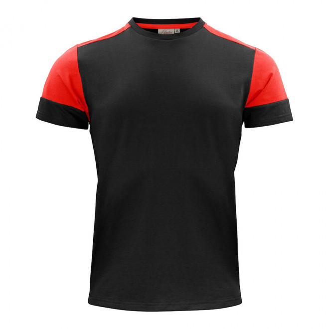 TEE-SHIRT PERSONNALISABLE HOMME BIO 'PRIME' - noir/rouge