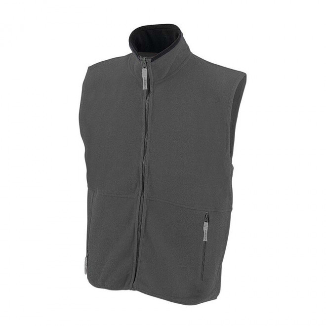 BODYWARMER POLAIRE 280G PERSONNALISABLE 'COLARI' - gris/noir
