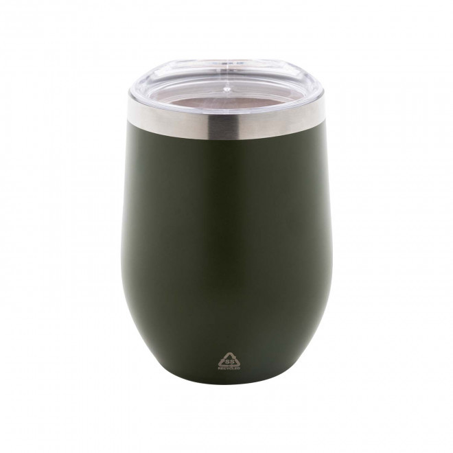 MUG A CAFE PERSONNALISABLE 350ML 'GOUGA RECYCLE' - kaki