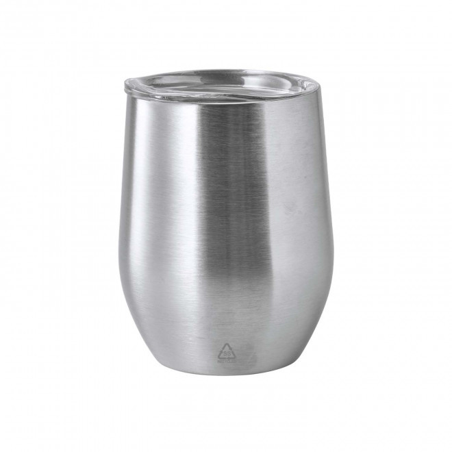 MUG A CAFE PERSONNALISABLE 350ML 'GOUGA RECYCLE' - argenté