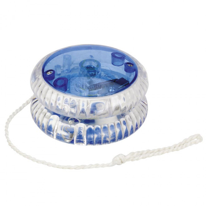 YO-YO LUMINEUX TRANSLUCIDE PERSONNALISÉ 'FLASHYO' - bleu