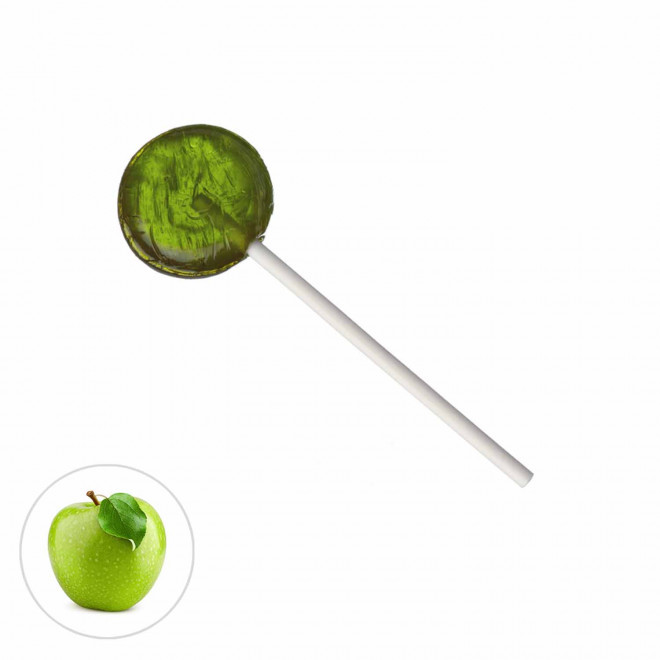 LOT DE 100 SUCETTES PLATES PERSONNALISABLE 'CHUPETTA' - pomme