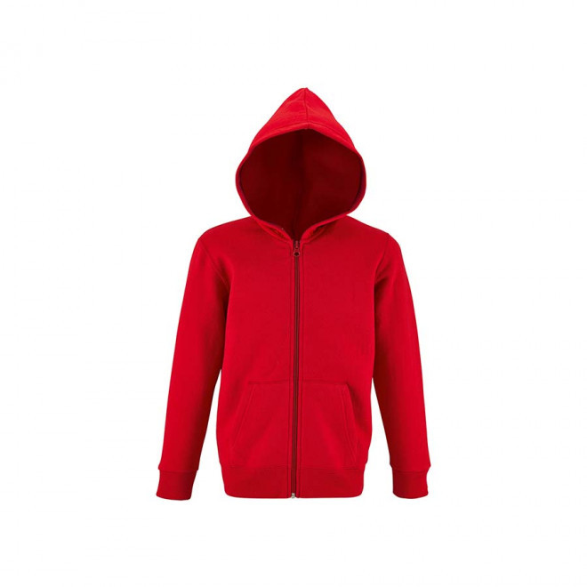 SWEAT-SHIRT PUBLICITAIRE CAPUCHE ENFANT 'STONE' - rouge