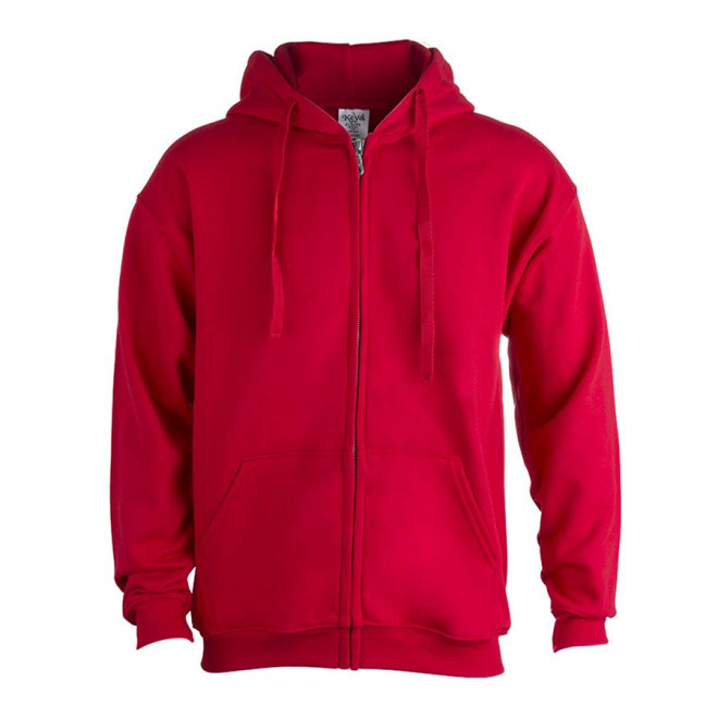 SWEAT ZIPPE MIXTE 280G PERSONNALISABLE 'MORALIE' - rouge