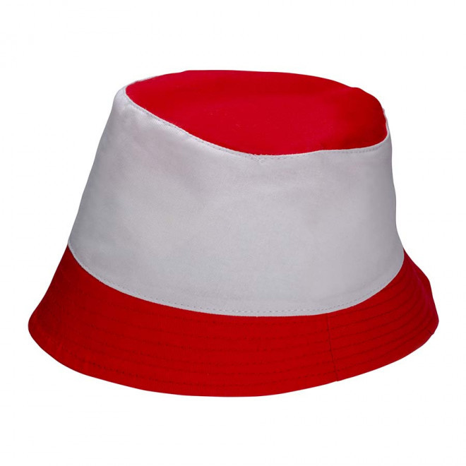 BOB BICOLORE PUBLICITAIRE 'BOBIL' - blanc/rouge