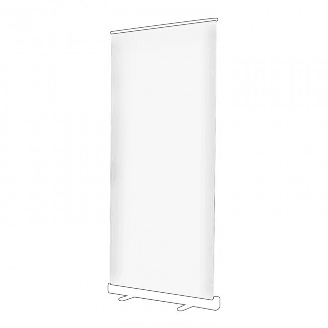 TOILE DE REMPLACEMENT ROLL UP PERSONNALISABLE 'ANIMATION' - blanc taille 2