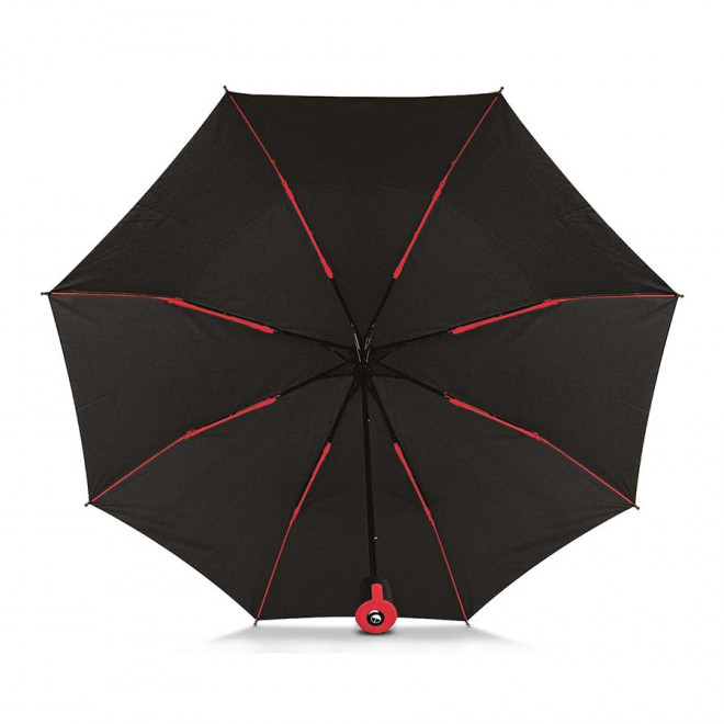 PARAPLUIE CROCHET PERSONNALISABLE 'HOOKA' - gris / rouge