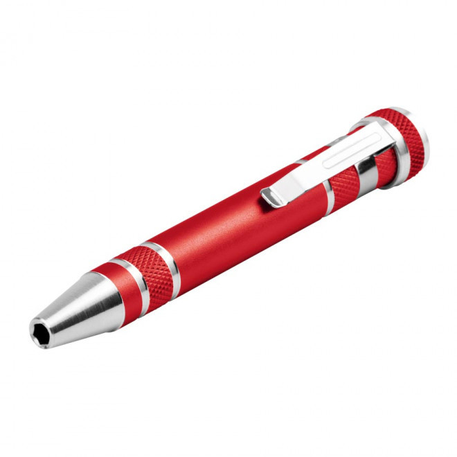 TOURNEVIS PERSONNALISÉ EN ALUMINIUM 'NORIS' - rouge