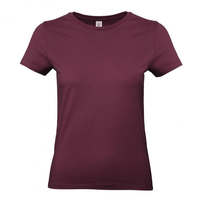 TEE-SHIRT FEMME PERSONNALISABLE B&C 'PALTO 185' - burgundy