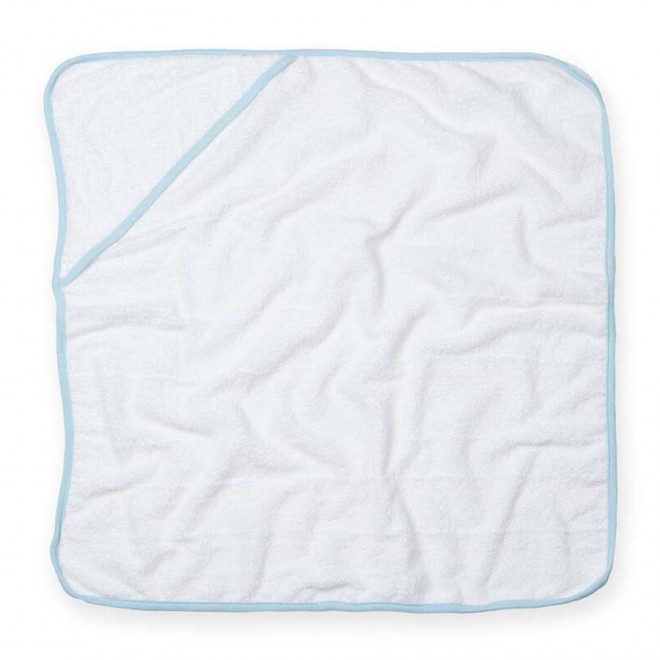 CAPE BAIN PERSONNALISABLE BEBE TOWEL CITY® 'CAPIMOU' - blanc/bleu