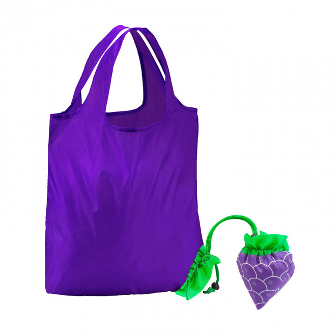 SAC SHOPPING PLIABLE PERSONNALISABLE 'MAXIFRUITY' - raisin