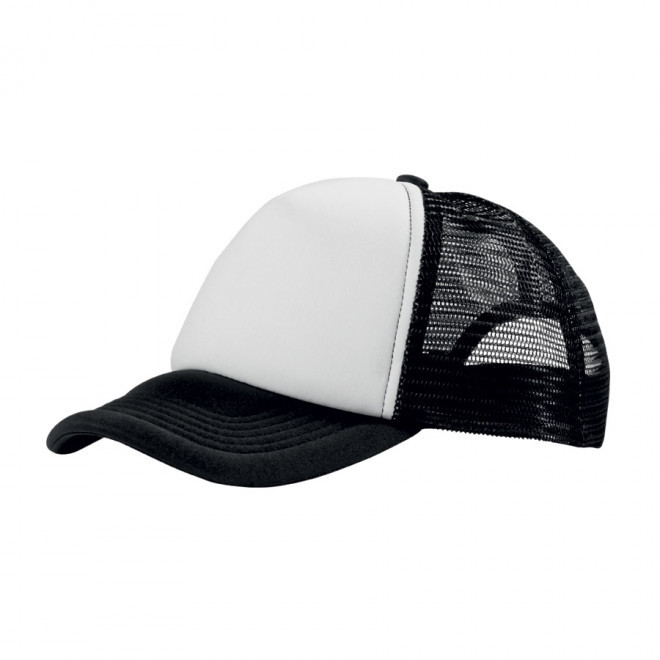 CASQUETTE PERSONNALISABLE TRUCKER 'BULL' - blanc/noir