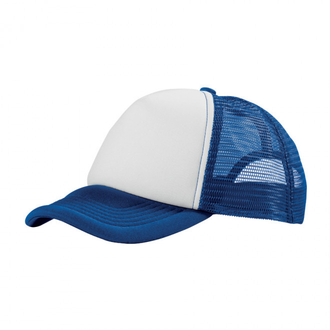 CASQUETTE PERSONNALISABLE TRUCKER 'BULL' - blanc/royal
