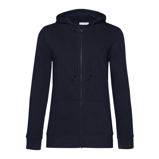 SWEAT ZIPPE PERSONNALISABLE FEMME B&C® 'HARISTO' - bleu marine