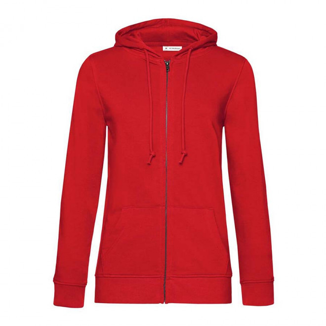 SWEAT ZIPPE PERSONNALISABLE FEMME B&C® 'HARISTO' - rouge