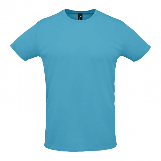 TEE-SHIRT DE SPORT RESPIRANT MIXTE PUBLICITAIRE 'SPRINT' - bleu aqua