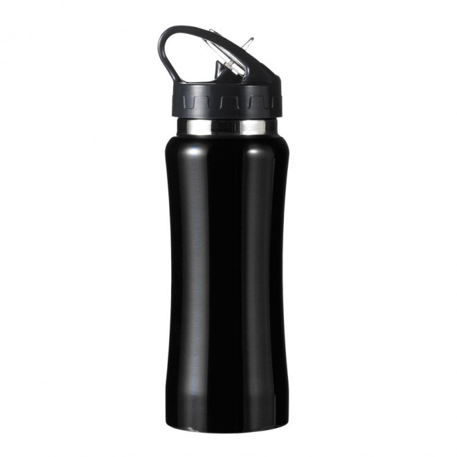 GOURDE PERSONNALISABLE EN METAL 'CHAMONIX' - noir